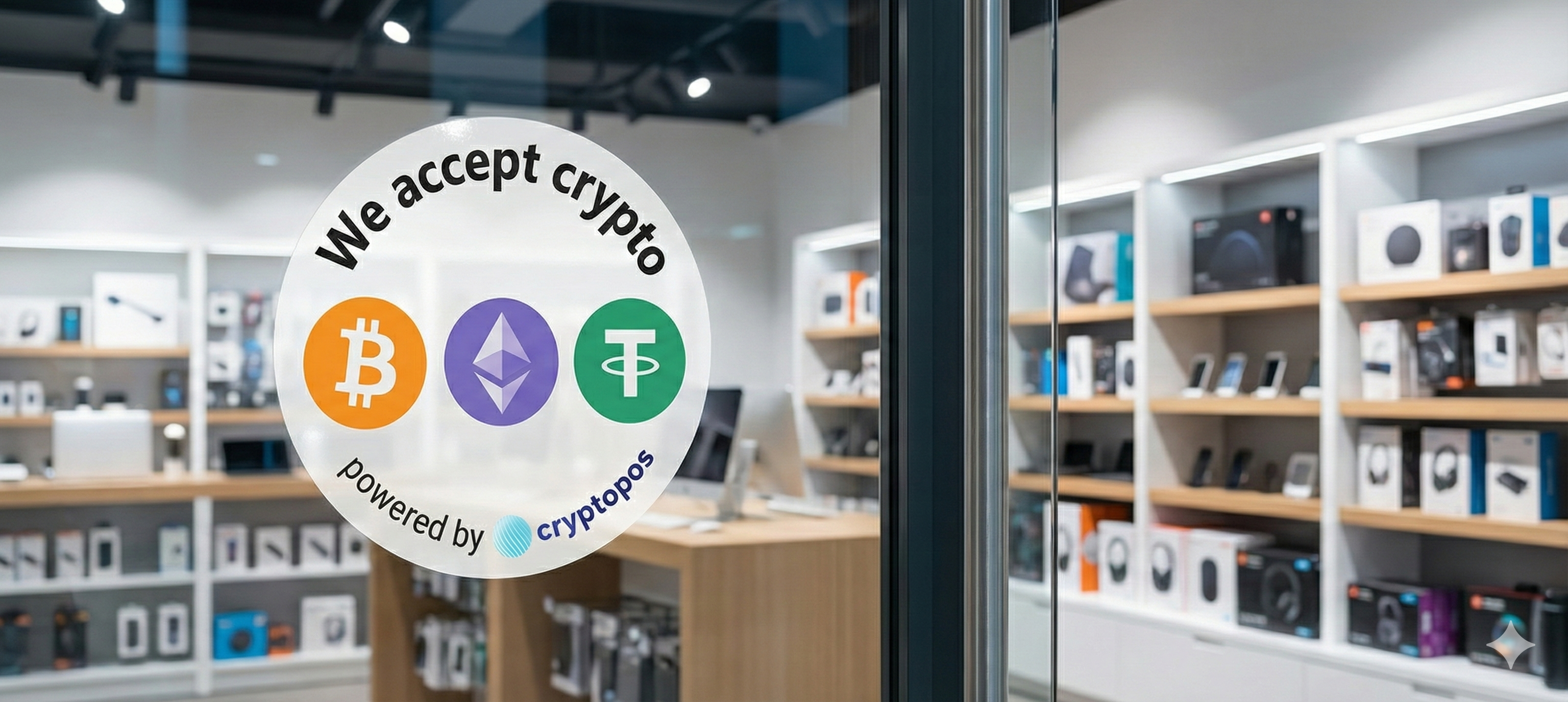 CryptoPOS terminal in store